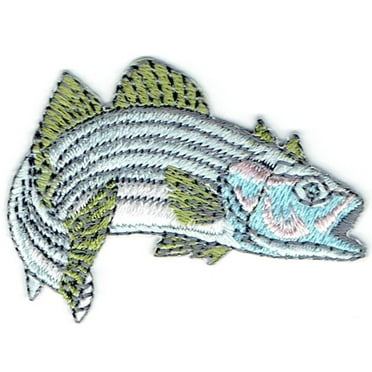 EMBROIDERED FISH  IRON ON APPLIQUE 2676-L 
